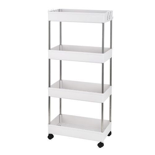 Storage Cart 4-Tier Slide Out Rolling Utility Cart Storage Organizer Shelf Rack Storage Cart 4-Tier Slide Out Rolling Utility Cart Storage Organizer Shelf Rack